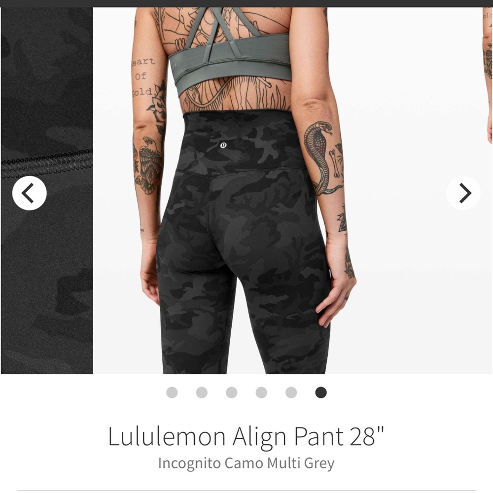 lululemon athletica Align Pant - Incognito Camo Grey/Black